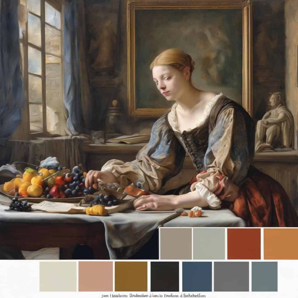 Νεαρή γυναίκα στο εργαστήριο ζωγραφικής, δημιουργία καλλιτεχνικής σκηνής του αύριο, σύγχρονη τέχνη και δημιουργικότητα.